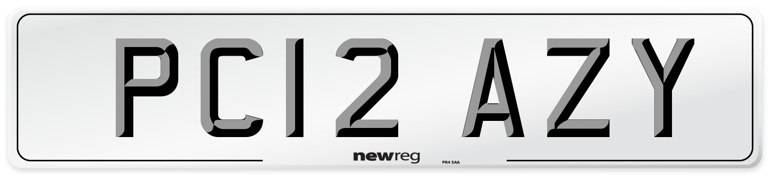 PC12 AZY Number Plate from New Reg